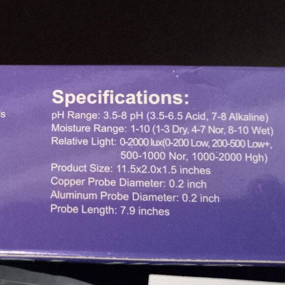 Garden, Soil Tester, NEW, 3 in 1 Soil Tester, Moisture, Light & PH Tester - Picture 4 of 6